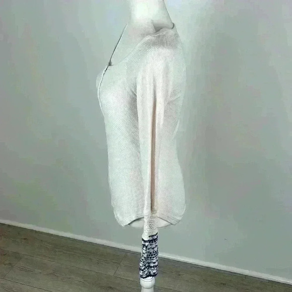 Free People White & Blue Button Top Size S - Picture 3 of 12